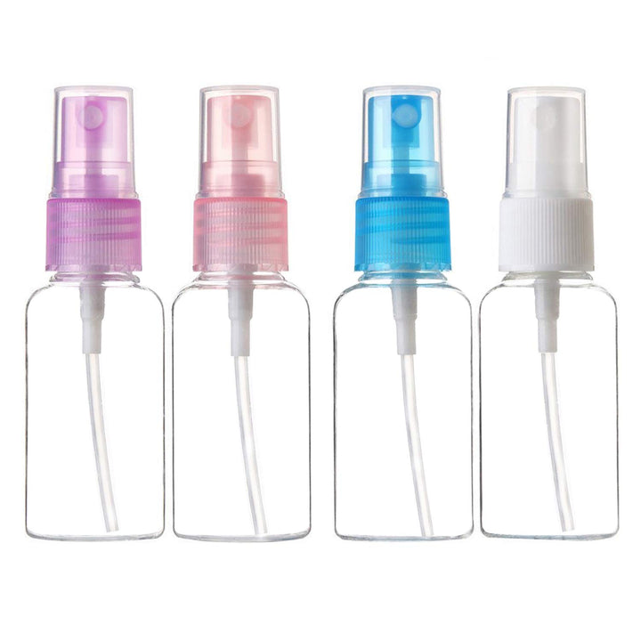 4PCS Portable Refillable Plastic Fine Mist Perfume Spray Bottle Transparent Empty Spray Sprayer Bottle Cosmetic Spray Bottles Transparent Travel Small Bottles (30ML)