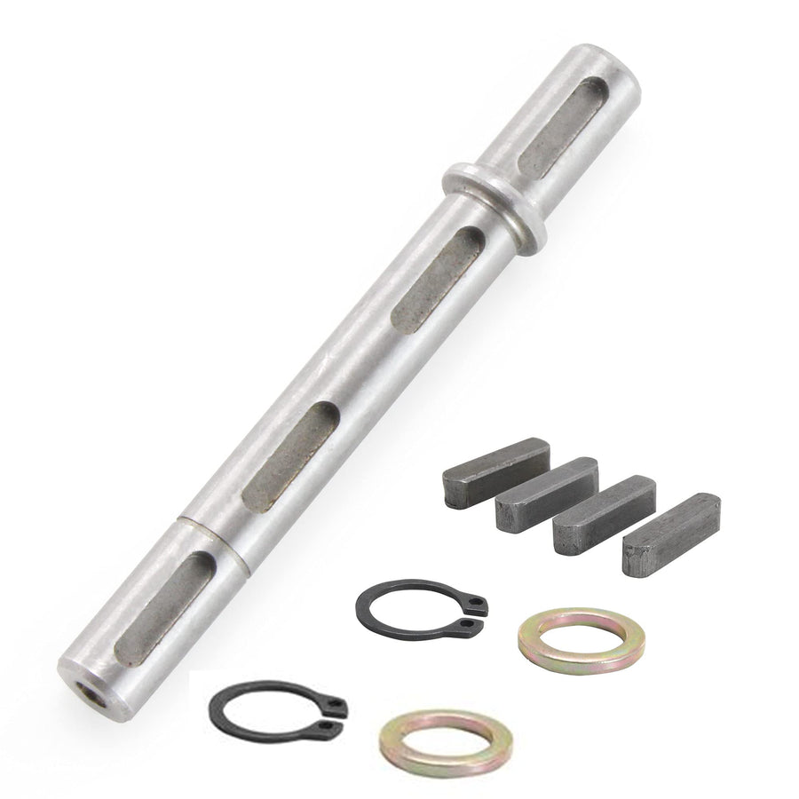 Output Double Shaft Diameter 14mm Output Shaft 0.55 Dual Shaft Output Length 130mm fit for Worm Reducer Gearbox NMRV030 RV030 Nema23 Stepper Motor with Gaskets S Ring Corner pin