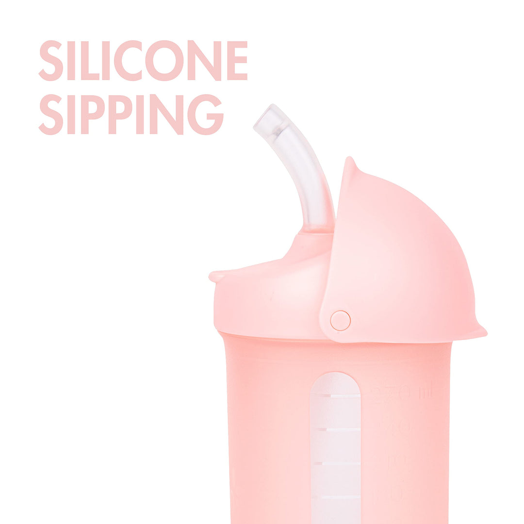 Swig Toddler Silicone Straw Cup, 9 Ounces Pink