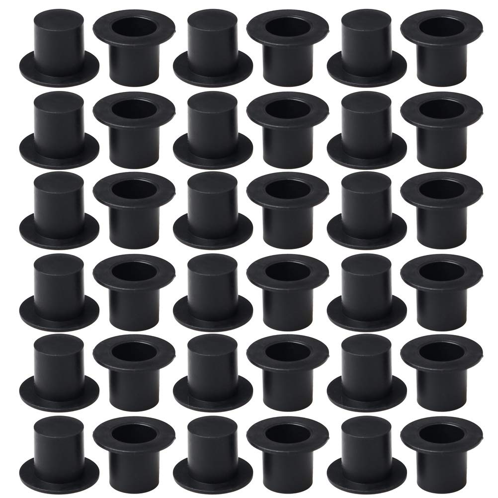 Mini Black Top Hats, 50Pcs Plastic Miniature Top Hats for Art and Crafts DIY Christmas Decorations