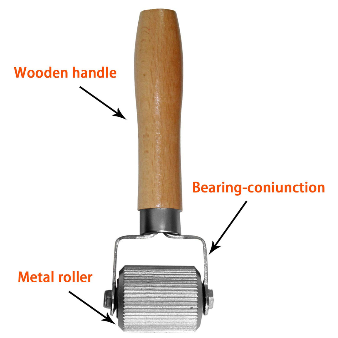 Car Sound Deadening Hand Roller Sound Noise Insulation Tool 3PCS For Auto Noise Roller Car Sound Deadener Application Installation Tool Rolling Wheel Interior Accessories Working Area with Wood Handle