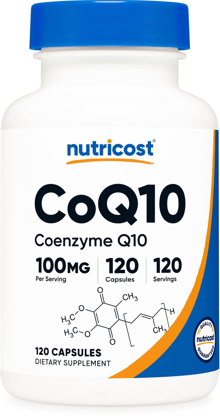 CoQ10 100mg, 120 Vegetarian Capsules, 120 Servings - High Absorption, Vegetarian, Non-GMO, Coenzyme Q10