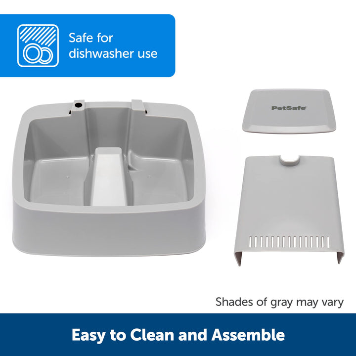 Oasys 1/2 Gallon (64 Ounce) Small Pet Fountain - Small Dog and Cat Water Fountain - Dishwasher Safe Filtered Water Dispenser with Flow Control - Easy to Clean - Filters Included