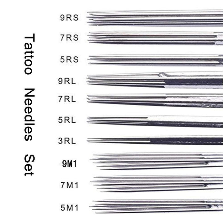 Tattoo Needles Kit - 50PCS Mixed Tattoo Machine Needles 1RL,3RL,5RL,7RL,9RL,11RL Disposable Tattoo Gun Needles Assorted Bugpin Round Liners for Tattoo Kit and Tattoo Supplies (Mixed-RL-50pcs)