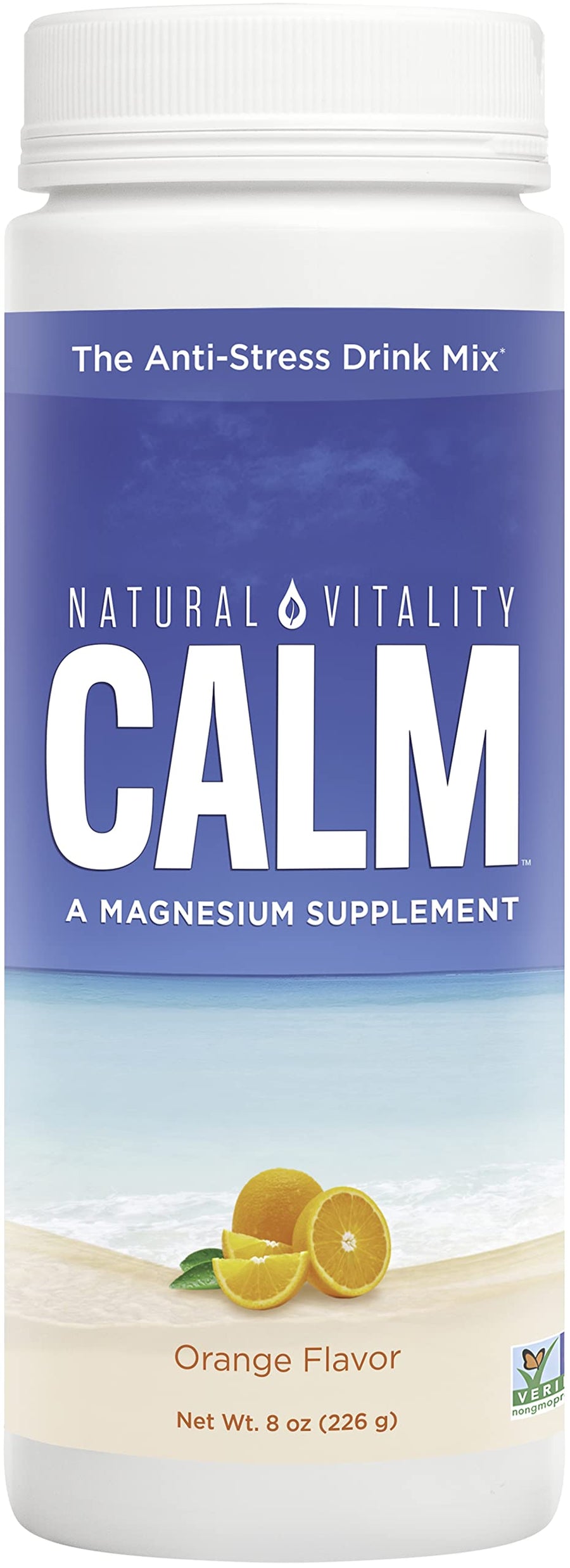 Calm, Magnesium Supplement, Anti-Stress Drink Mix Powder, Original, Orange - 8 Ounce (Packaging May Vary)