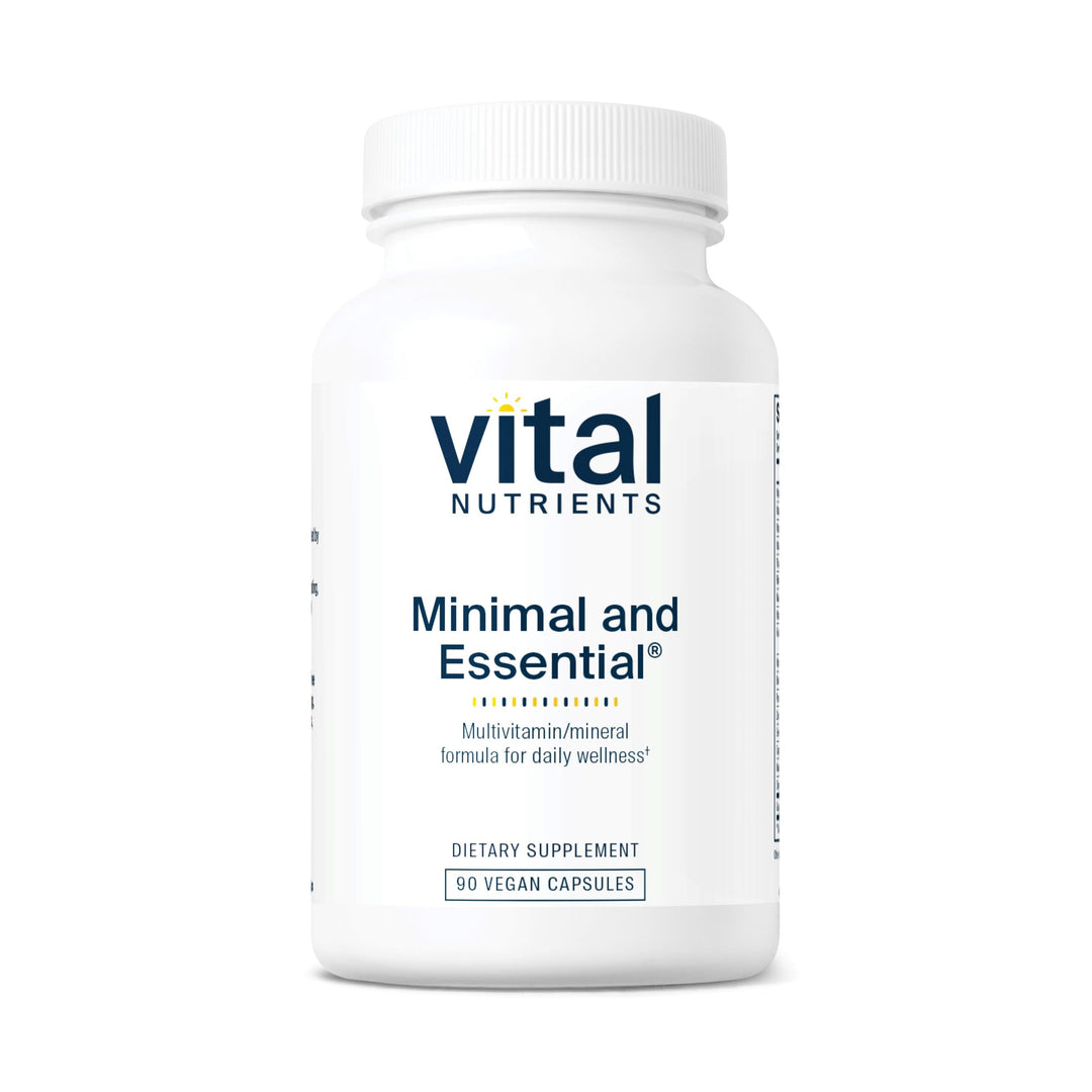 Minimal and Essential Multivitamin | Vegetarian One per Day Multi Vitamin, Mineral, & Antioxidant Supplement* | Iron-Free | Gluten, Dairy, Soy Free | Non-GMO | 90 Capsules