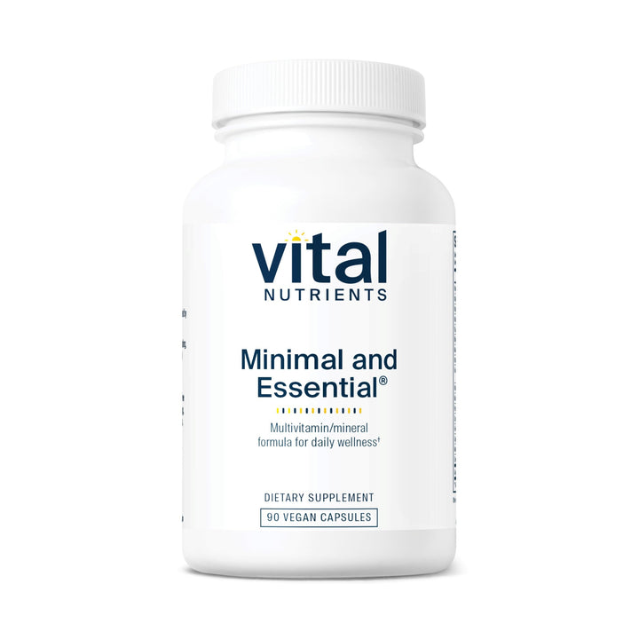 Minimal and Essential Multivitamin | Vegetarian One per Day Multi Vitamin, Mineral, & Antioxidant Supplement* | Iron-Free | Gluten, Dairy, Soy Free | Non-GMO | 90 Capsules
