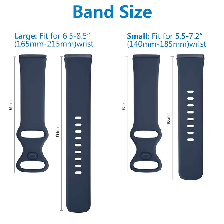 Compatible with Fitbit Sense Bands and Fitbit Versa 3 Bands,Silicone Replacement Smartwatch Tracker Bands Flexible Durable Watch Straps for Kids Women Man (Small, Black)