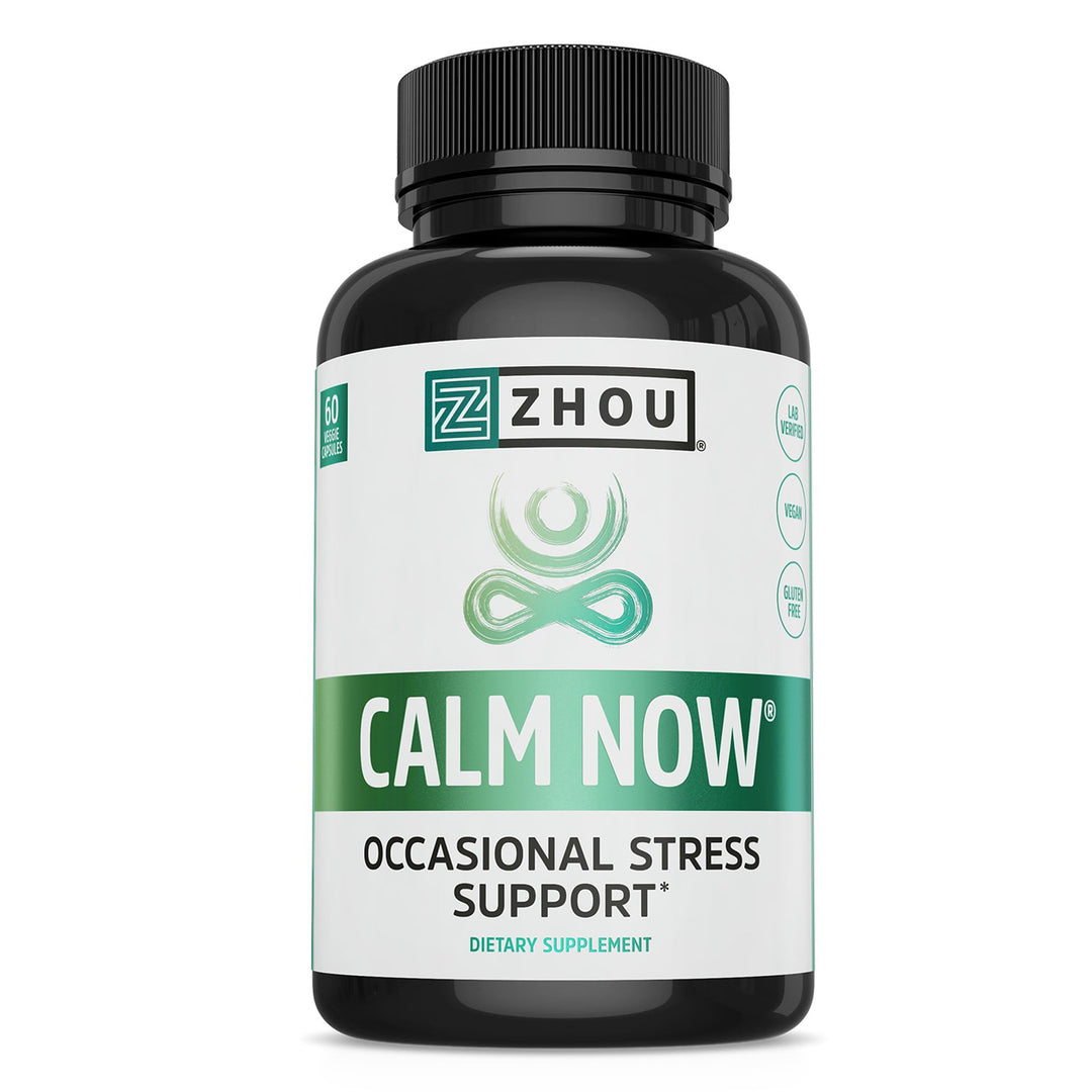 Zhou Nutrition CALM NOW Soothing Support Supplement, Herbal Blend Crafted To Keep Busy Minds Relaxed