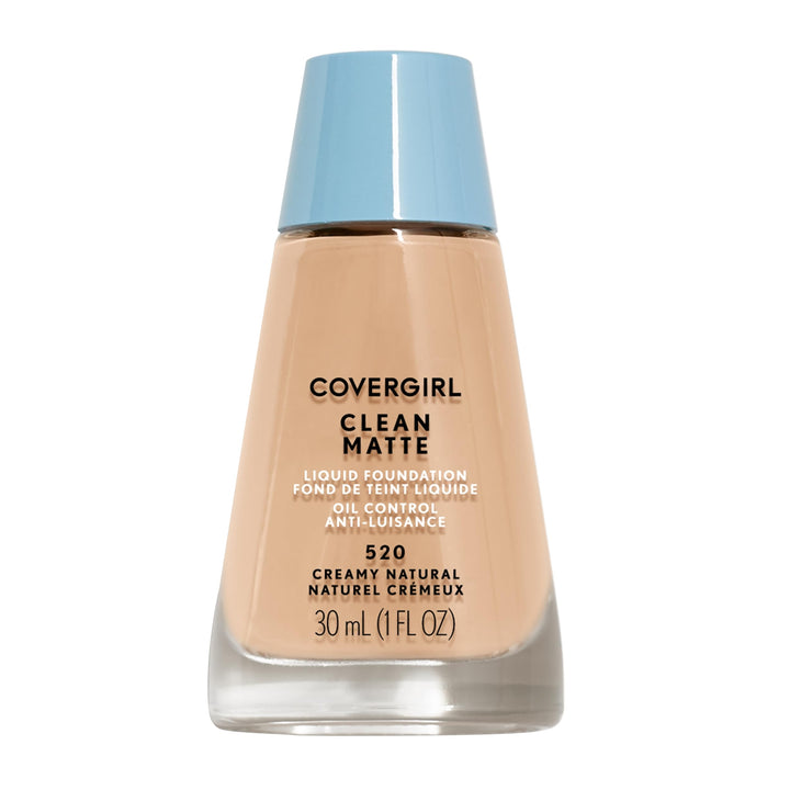 , Clean Matte Liquid Foundation, Creamy Natural, 1 Ounce, 1 Count (packaging may vary)