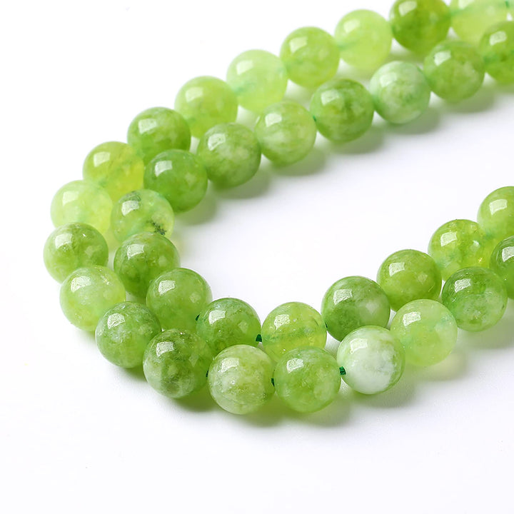 60pcs 6mm Natural Peridot Green Lace Jades Beads Round Loose Spacer Beads for Jewelry Making DIY Bracelets Crystal Energy Healing Power Stone 15 Inch (6mm, Green Peridot Jade)
