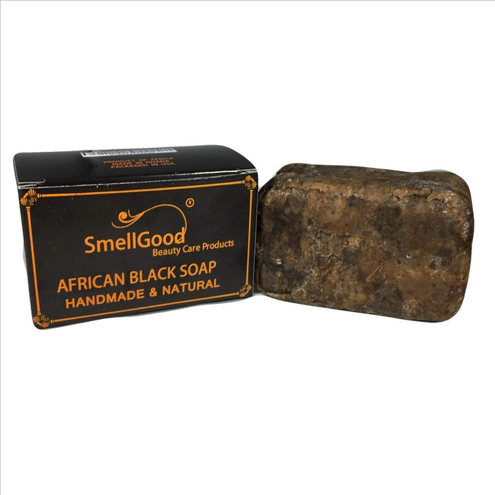 - African Black Soap, totally natural, best quality, raw and organic soap, great for body and face wash, imported from Ghana, 8oz bar