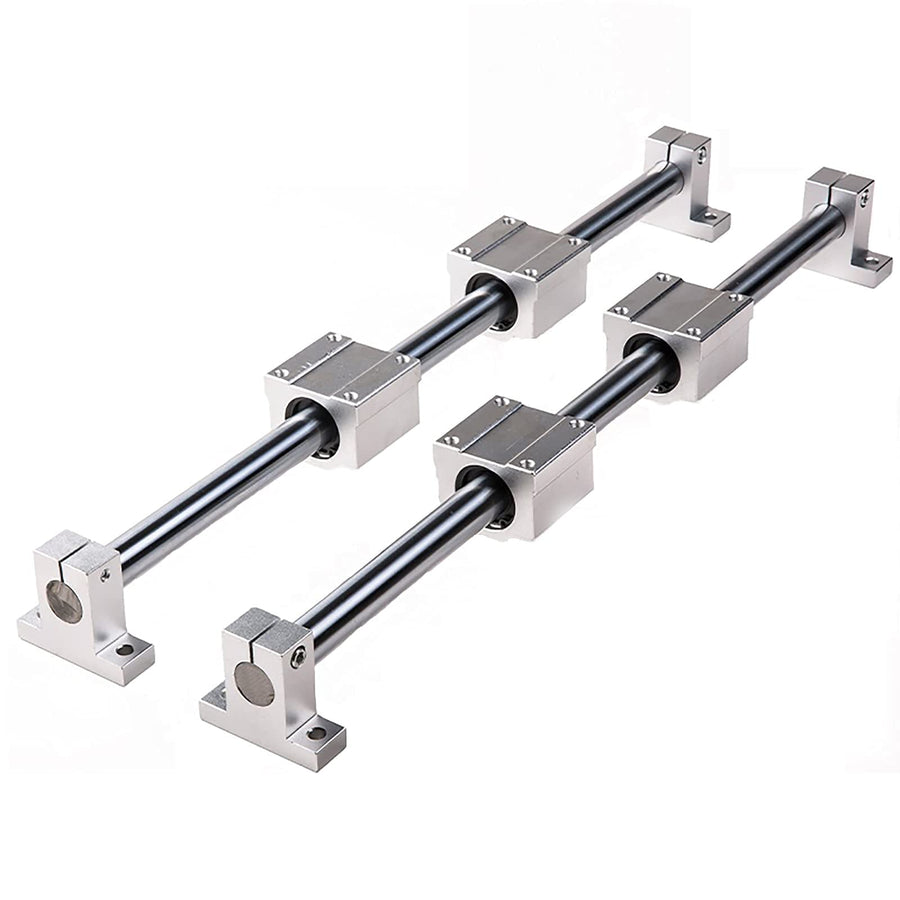 2Pcs Linear Motion Rod Shaft Slide Guide D 10mm x L 39.37 inch / 1000mm + 4Pcs Block Bearings SCS10UU + 4Pcs Aluminum Rail Support SK10 Linear Motion Set Kit for 3D Printer, DIY, CNC