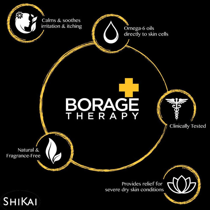 Shikai Borage Therapy Dry Skin Lotion Original Unscented - 16 Oz, Pack of 2