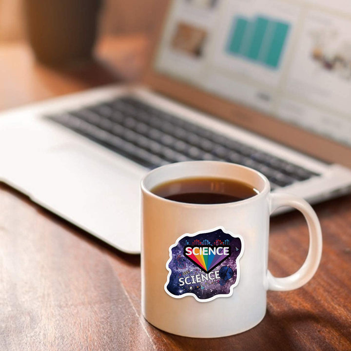 100 Pcs Natural Sciences Stickers Pack, Physics, Chemistry, Biology Experiment Vinyl Stickers, Student Science Laboratory Decals for Laptop, Water Bottle, Notebook, Luggage, Computer Decor