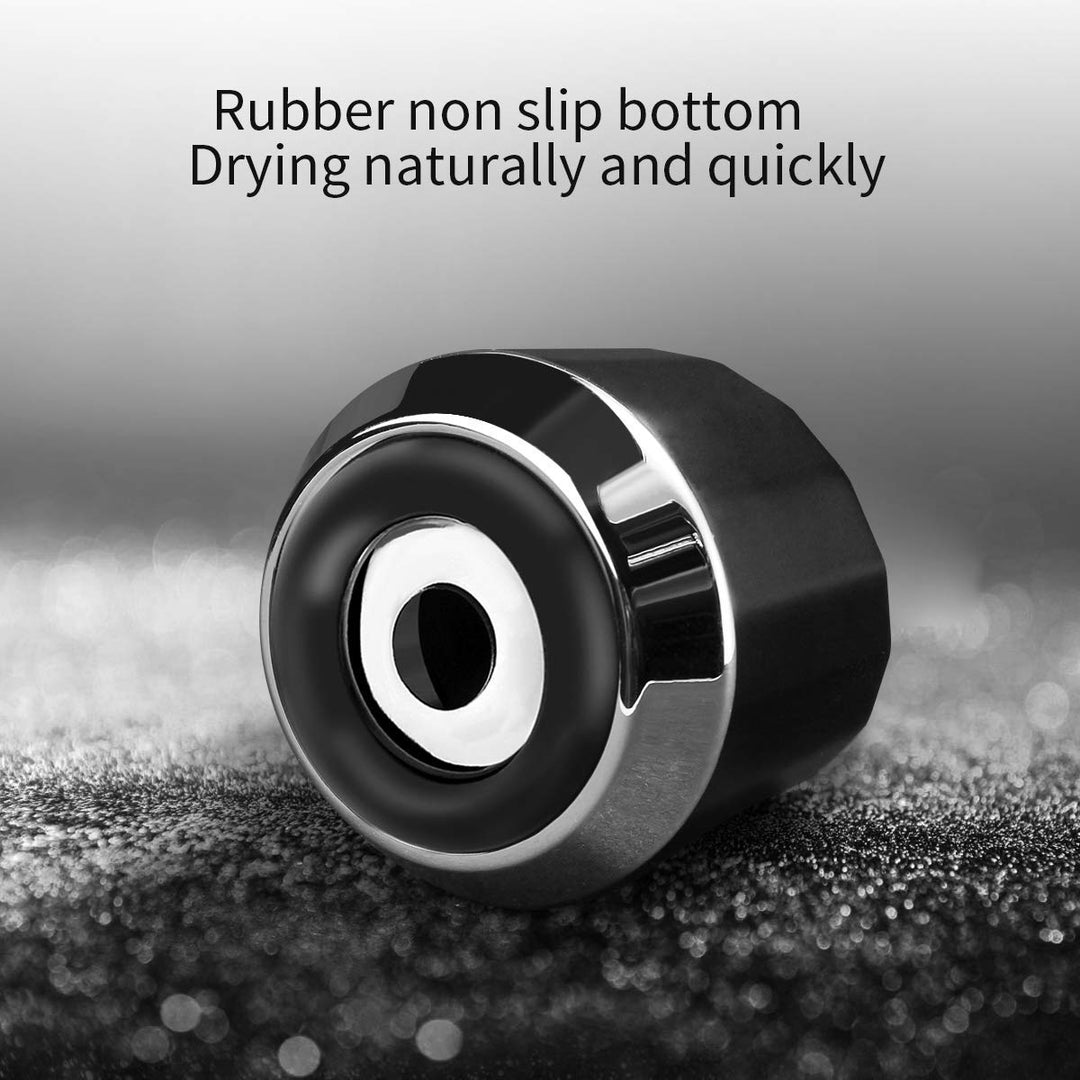 Men's Shaving Razor Stand, Zinc Alloy, Safety Razor Holder Base, Opening Dia 0.78 (2cm), Razor Holder for Men (Black)
