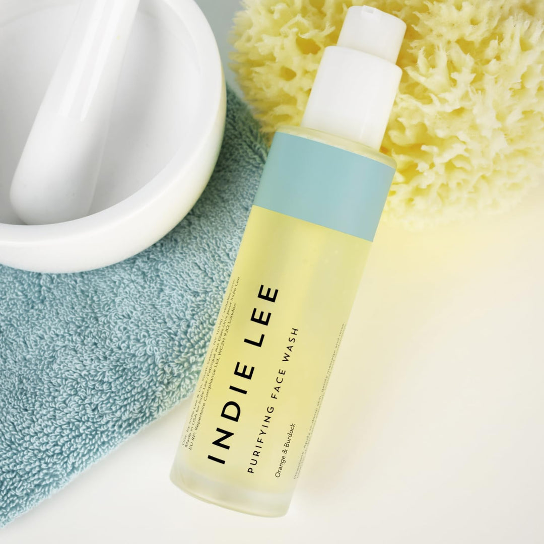 Purifying Face Wash - Hydrating Facial Cleanser + Makeup Remover - With Orange, Lavender, Burdock + Jasmine - Foam Face Wash for All Skin Types (125ml)