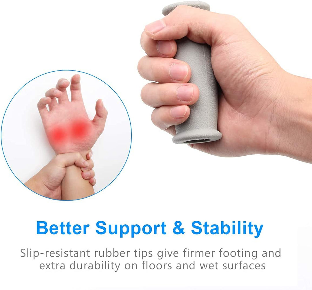 Crutch Hand Grip, Soft Rubber Crutches Handle Replacement Covers Medical Drive Cane Crutch Handgrips, 1Pair (3.93 x 1.4 inch) (3.93 x 1.4 inch)