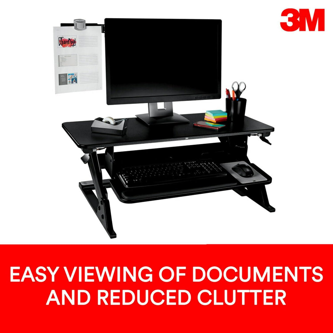 Monitor Mount Document Clip, 30 Sheet Capacity, Black (DH240MB)