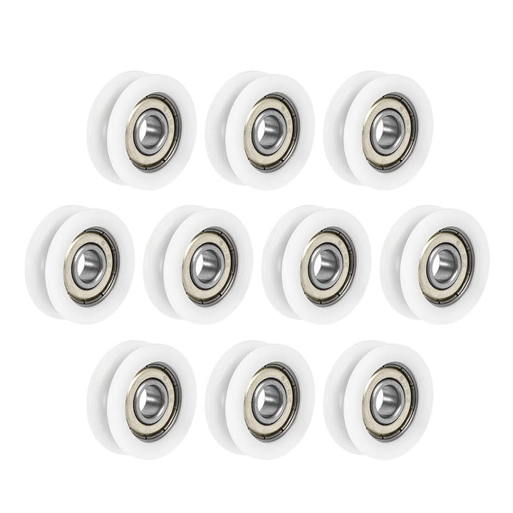 U608ZZ 608 Nylon U Groove Bearings 8x30x10mm Double Metal Shielded (GCr15) Chrome Steel Ball Bearings 10pcs