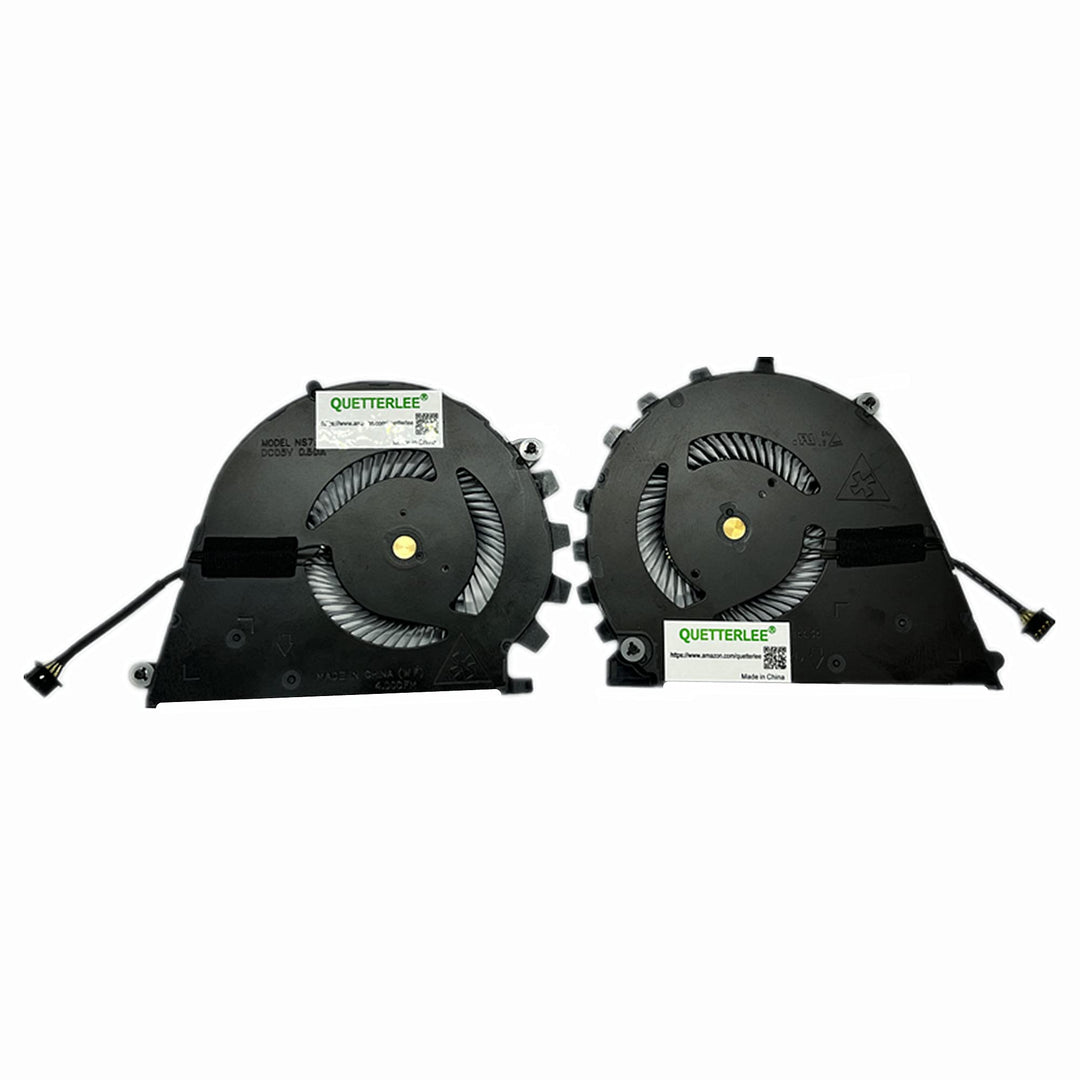 Replacement New CPU and GPU Cooling Fan for HP ZBook Studio G3 G4 HSTNN-C88C -C02C Series DFS501105PQ0T FGF9 and DFS501105PR0T FGFA 922945-001 840960-001 NS75C07-15C04 NS75C08-15C05 Fan