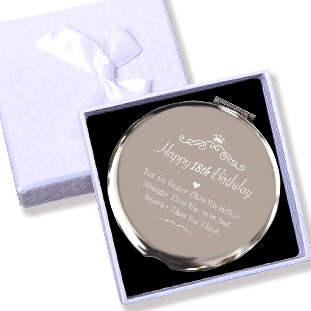 18th Birthday Gifts for Girls, Happy 18th Birthday for Bestie Sister Daughter BFF,Niece Stainless Steel Mirror