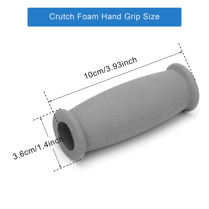 Crutch Hand Grip, Soft Rubber Crutches Handle Replacement Covers Medical Drive Cane Crutch Handgrips, 1Pair (3.93 x 1.4 inch) (3.93 x 1.4 inch)