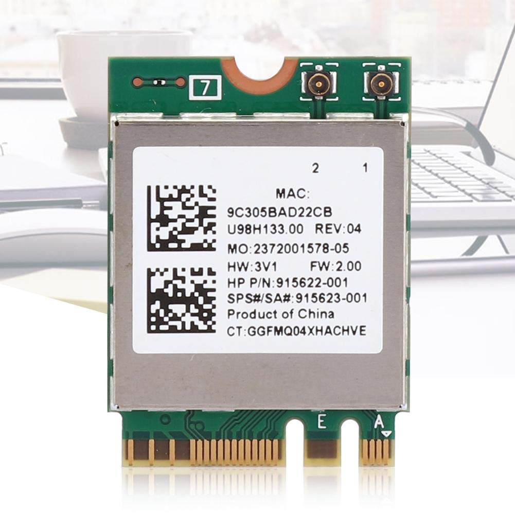WLAN Card Card,Network Card RTL8822BE Band 2.4G/5G M.2 Interface Support for Bluetooth 4.2,Support for Win 7, for Win 8 and for Win 10 System