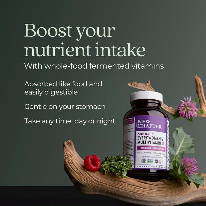 Women's Multivitamin 40 Plus for Energy, Healthy Aging + Immune Support with 20+ Nutrients -- Every Woman's One Daily 40+, Gentle on the Stomach, 96 Count