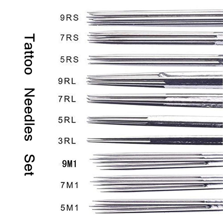 Tattoo Needles Set - 50Pcs Mixed Disposable Sterile Tattoo Guns Needles 3rl 5rl 7rl 9rl 5rs 7rs 9rs 5m1 7m1 9m1 Used For Tattoo Machine Tattoo Kit Tattoo Supplies