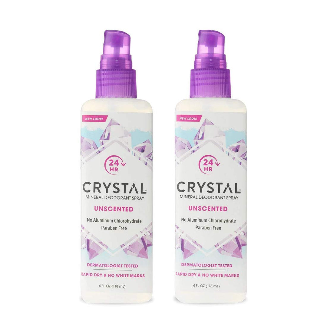 Crystal Body Deodorant Spray-4 fl oz, 2 pack