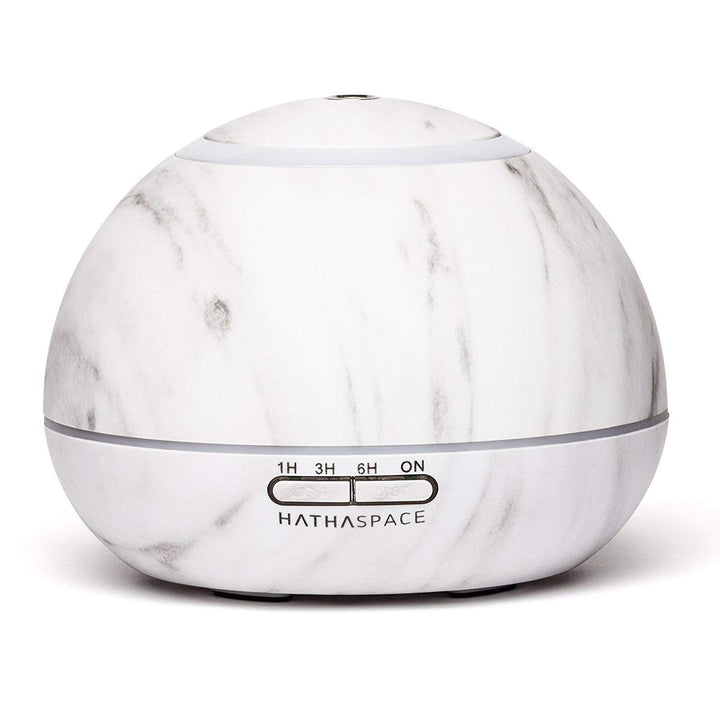 Marble Essential Oil Diffuser, Aroma Diffuser, 350ml Aromatherapy Diffuser, Diffusers for Home, Ultrasonic Cool Mist Room Humidifier, 24+ Hour Capacity, 7-Color Mood Light, BPA-Free (White)