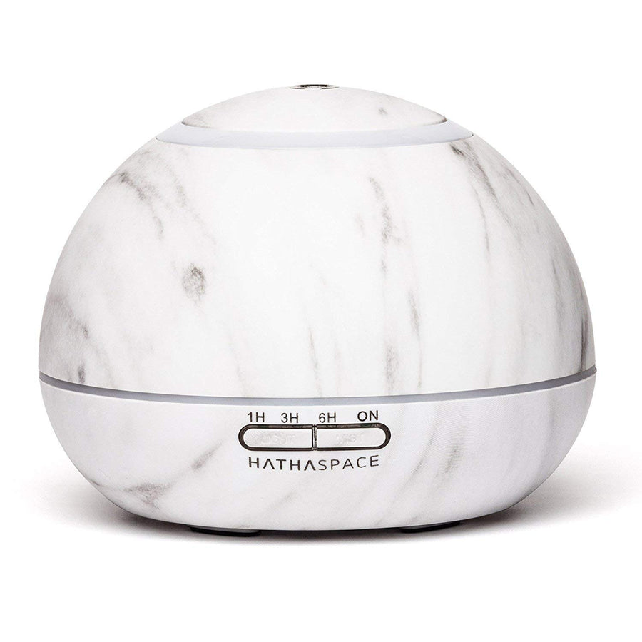 Marble Essential Oil Diffuser, Aroma Diffuser, 350ml Aromatherapy Diffuser, Diffusers for Home, Ultrasonic Cool Mist Room Humidifier, 24+ Hour Capacity, 7-Color Mood Light, BPA-Free (White)