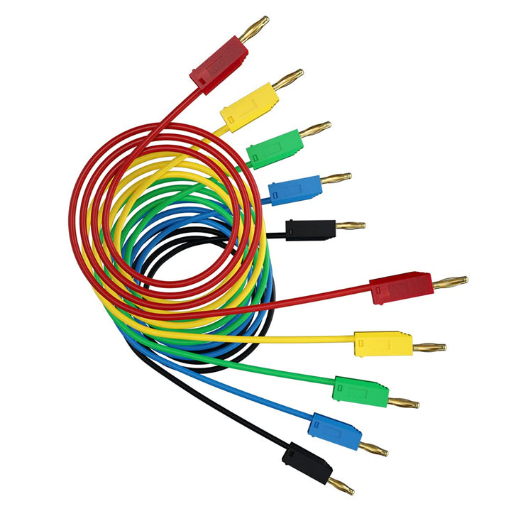 2mm 5pcs Small Banana Plug Pin Test Lead, Jumper Wire Electrical Testing Cable Measuring line J70001