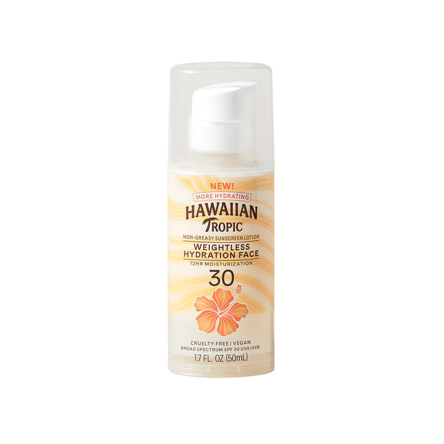 Weightless Hydration Lotion Sunscreen for Face SPF 30, 1.7oz | Travel Size Sunscreen, Oil Free Face Sunscreen, Sunscreen SPF 30, Sunblock Face, Mini Sunscreen, 1.7oz