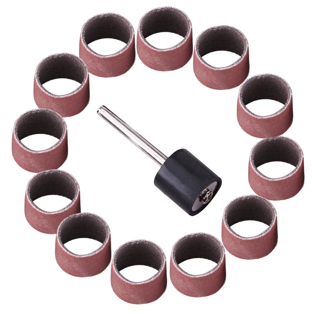 Drum Sanding Kit Drum Sanding Sleeves 100pcs for Amber Polishing Metal Carpentry (Large Sandpaper Circle 600 mesh)