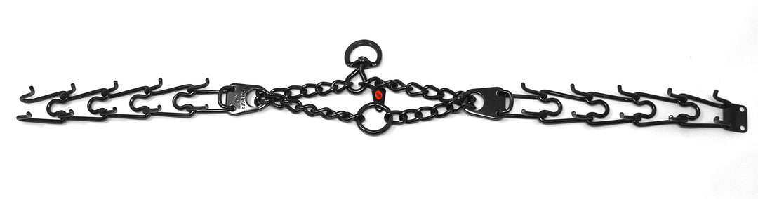 Herm Sprenger Black Stainless Steel Prong Dog Anti Pull Training Collar with Swivel Ultra-Plus Pet Pinch No-Pull Collar, Made in Germany 3.2mm x 23in