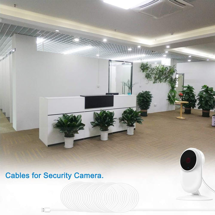 3 Pack 10FT Power Extension Cable for Wyze Cam Pan/WyzeCam/Kasa Cam/YI Dome Home Camera/Furbo Dog/Nest Cam/Arlo Q/Blink/Cloud Camera,USB to Micro USB Durable Charging and Data Sync Cord