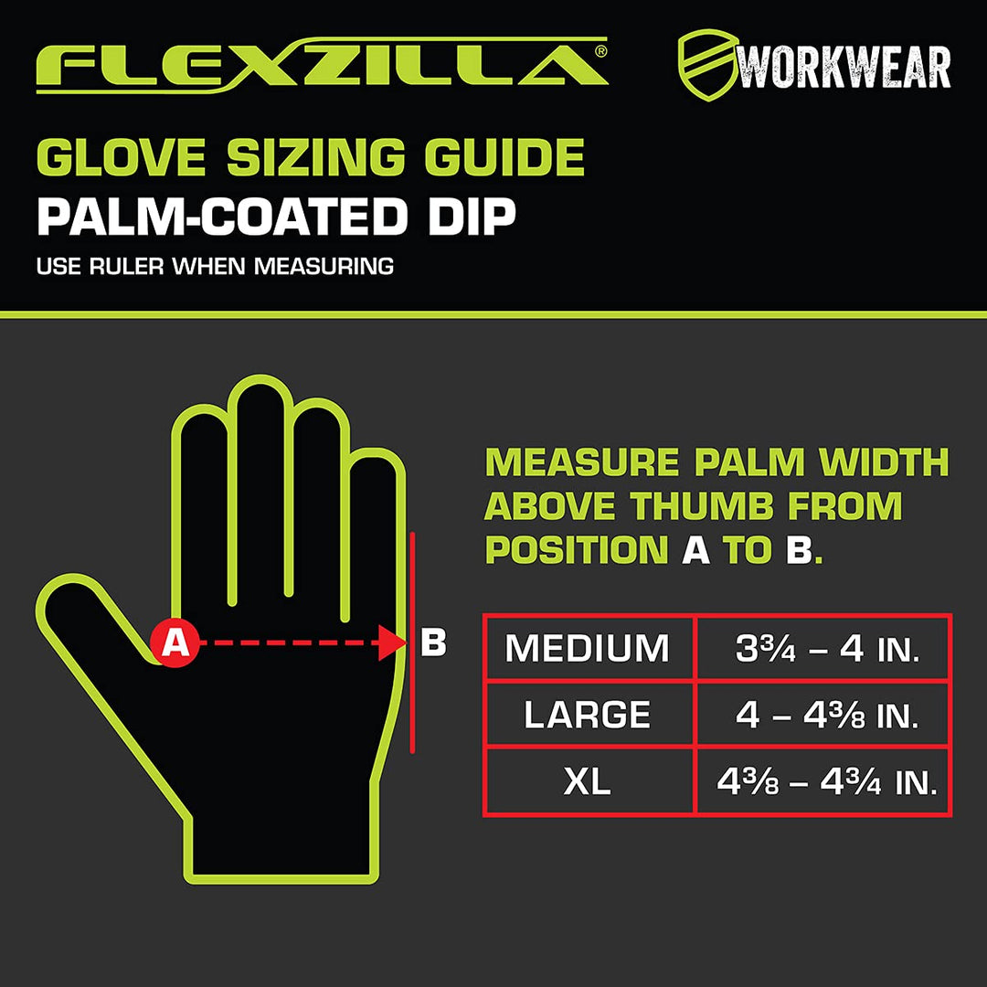 GC240L Crinkle Latex Dip, Gray/ZillaGreen, L Garden Gloves