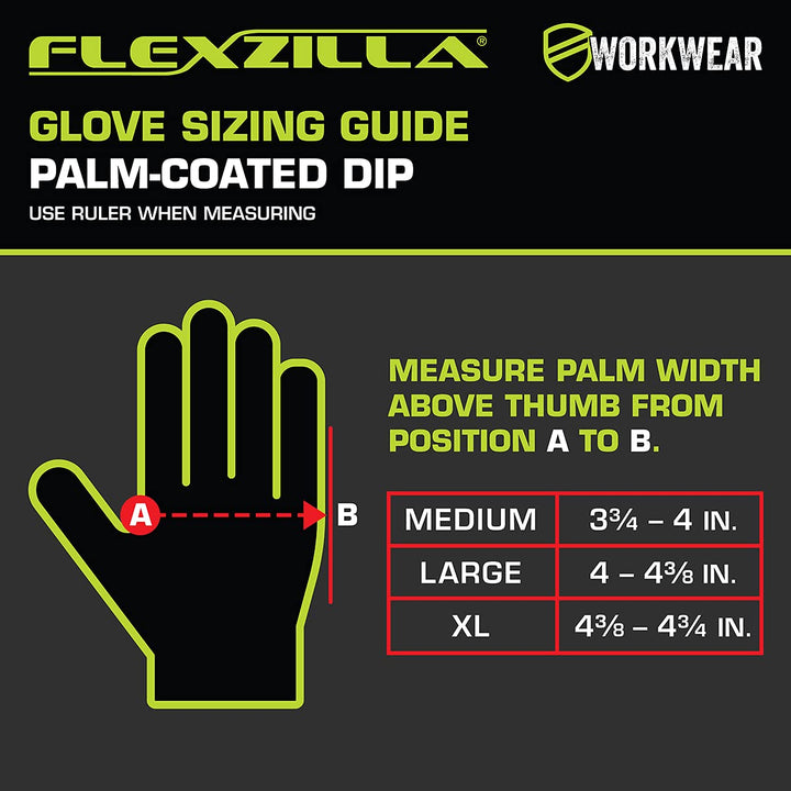 GC240L Crinkle Latex Dip, Gray/ZillaGreen, L Garden Gloves