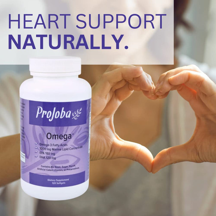 Projoba Omega™ - 1000 mg Omega-3 - High-Potency - 180 EPA & 120 DHA to Promote Brain and Heart Health -120 Softgels (Pack of 1)