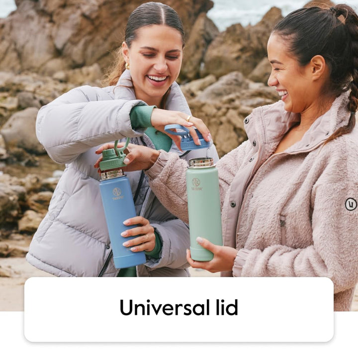 Actives 24 oz Vacuum Insulated Stainless Steel Water Bottle with Spout Lid, Premium Quality, Canary