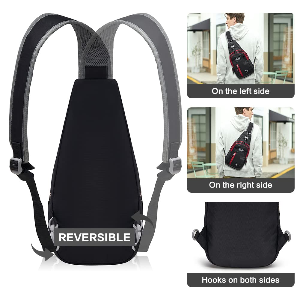 OIWAS Sling Bag Crossbody Bags Men, Travel Hiking Chest Daypack for Women One Strap Backpack Lightweight Over Shoulder Bag