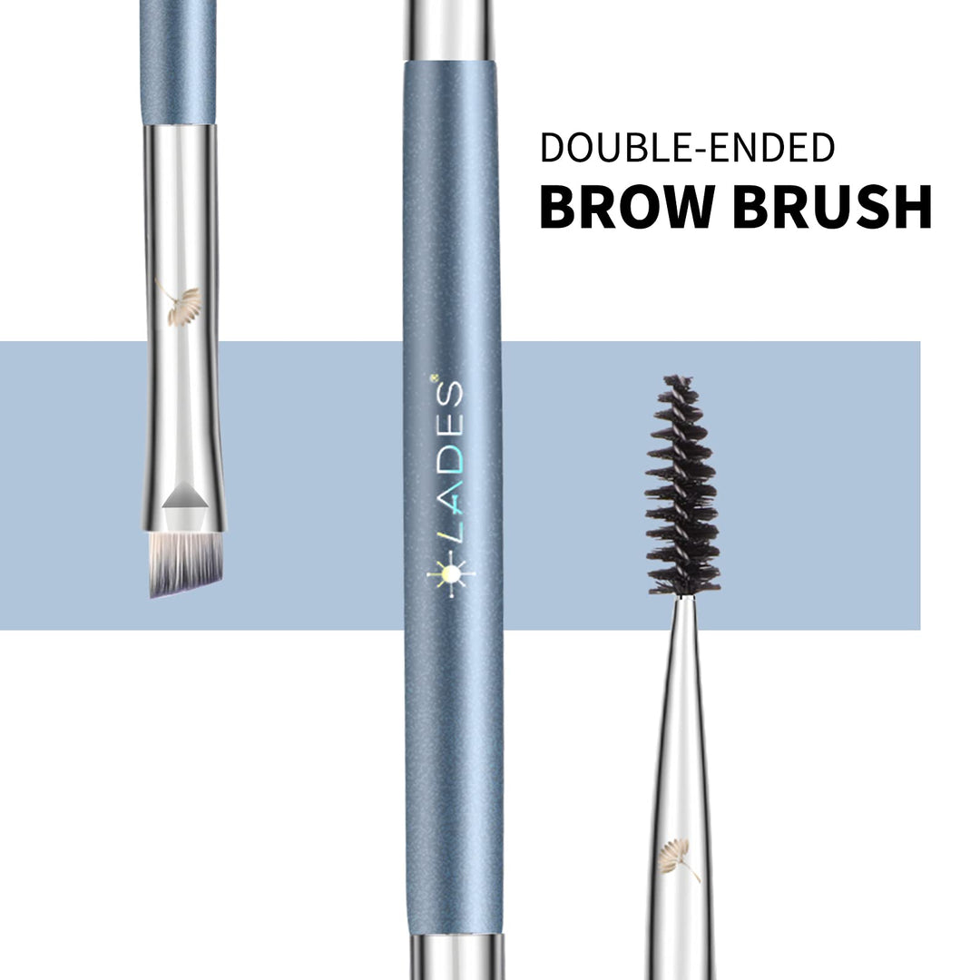 Duo Eyebrow Brush Perfect 2 In 1 Angled Eye Brow Brush and Spoolie Brush Eyelash Brush Makeup Brush Eyebrow Comb