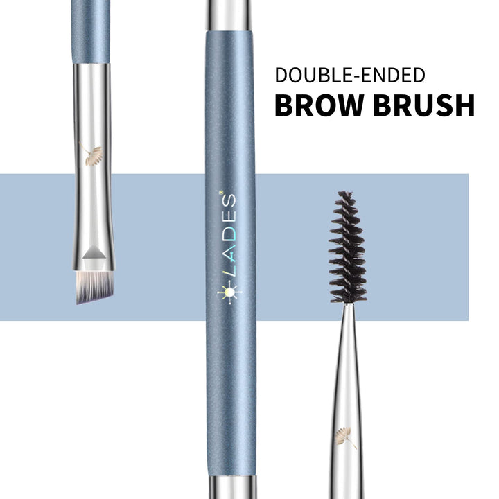 Duo Eyebrow Brush Perfect 2 In 1 Angled Eye Brow Brush and Spoolie Brush Eyelash Brush Makeup Brush Eyebrow Comb