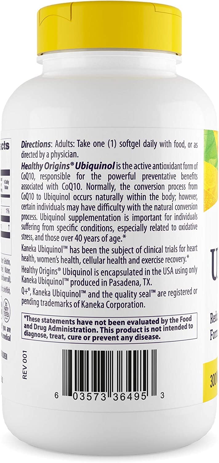 Ubiquinol (Active Form of CoQ10), 300 mg - Activated Form of CoQ10 - Kaneka Ubiquinol Supplements for Heart Health & Antioxidant Support - Gluten-Free & Non-GMO - 150 Softgels