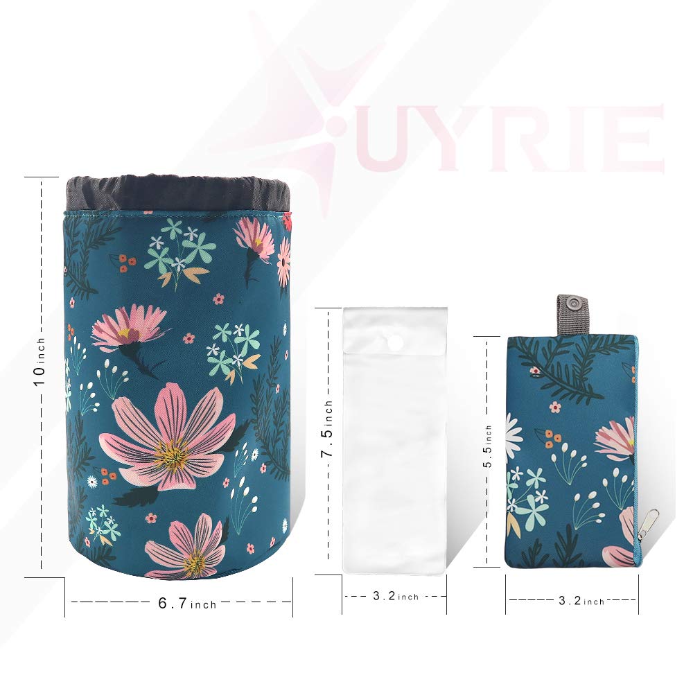 Portable Makeup Toiletry Cosmetic Travel Organizer Bag, Large Drawstring Hanging Packing Bag for Women Girl Men, Lightweight Multifunctional Barrel Shaped Storage Bag