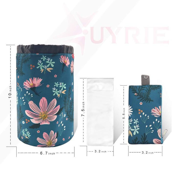 Portable Makeup Toiletry Cosmetic Travel Organizer Bag, Large Drawstring Hanging Packing Bag for Women Girl Men, Lightweight Multifunctional Barrel Shaped Storage Bag