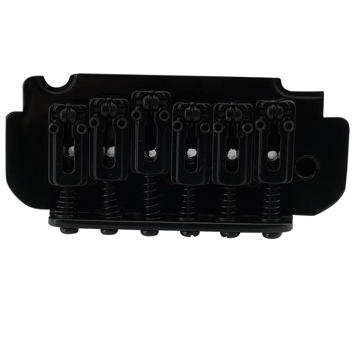 Pro 54mm Roller Saddles 2-Point Tremolo Bridge for Import Strat Squier Style Electric Guitar, Black