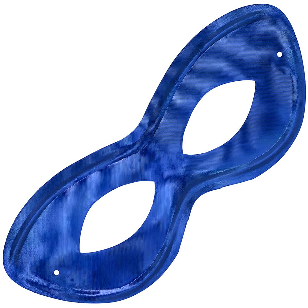 Vibrant Blue Plastic Superhero Mask (2.78 x 8 .25) 1 Pc - Ideal for Costumes & Parties